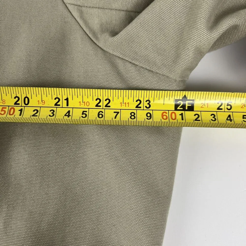 Eddie Bauer Blazer Men’s L Khaki Cotton Canvas Unstructured Casual Oversized - Picture 13 of 16